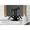Kingston Brass Duchess 2-Handle Bathroom Faucet W/Brass Pop-Up & Cover Plate, Black KS1430PKL - alternate 3